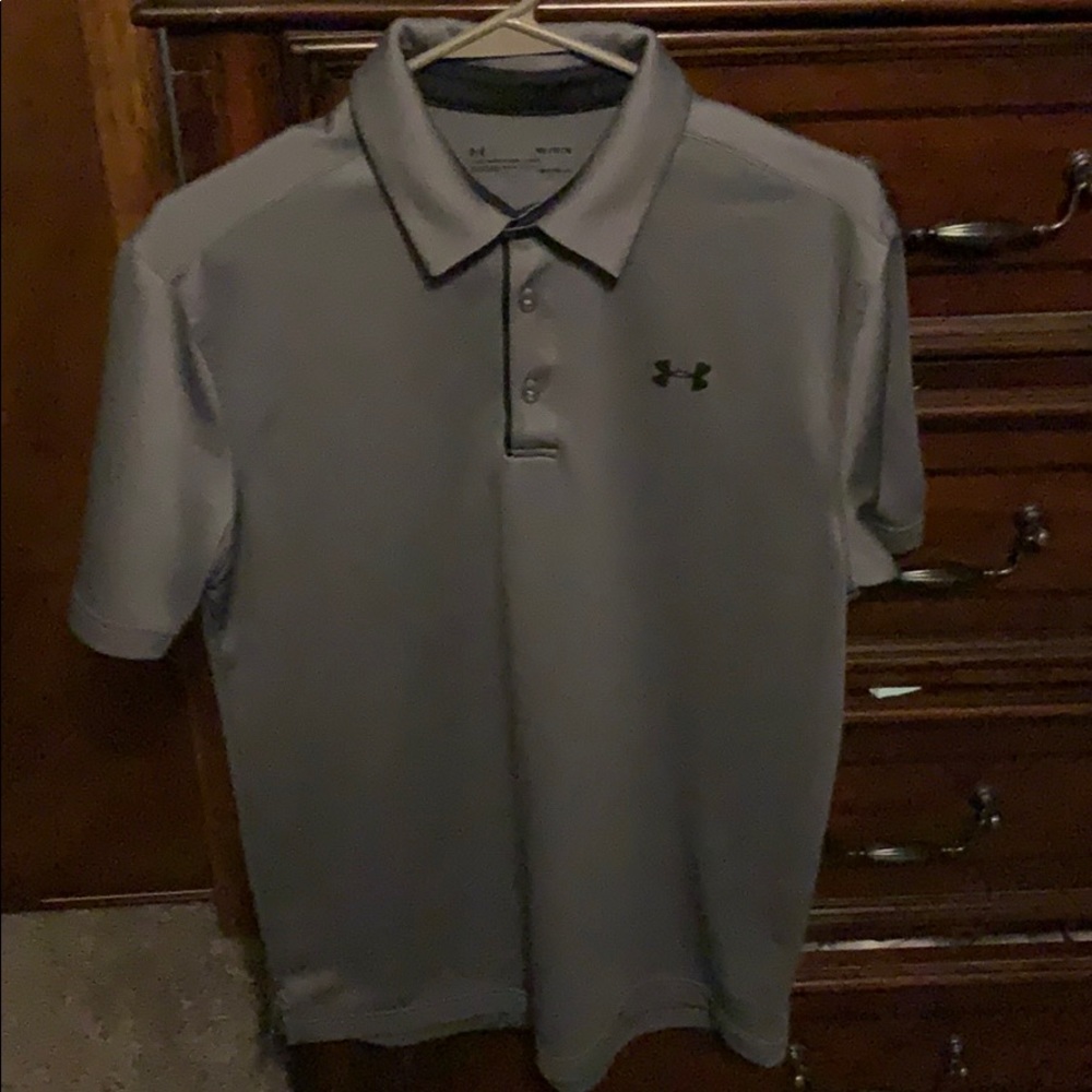 Under armour men’s tech polo shirt gray heat gear